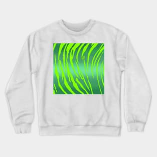 Metallic Tiger Stripes Greens Crewneck Sweatshirt